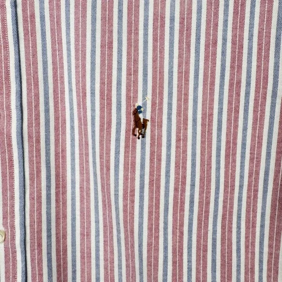 Polo Ralph Lauren Classic Fit Striped Button Down Shirt Mens 17.5 34/35 - Picture 4 of 8